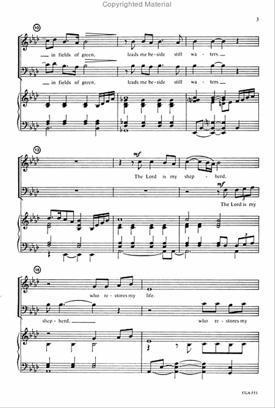 The Lord Is My Shepherd SATB