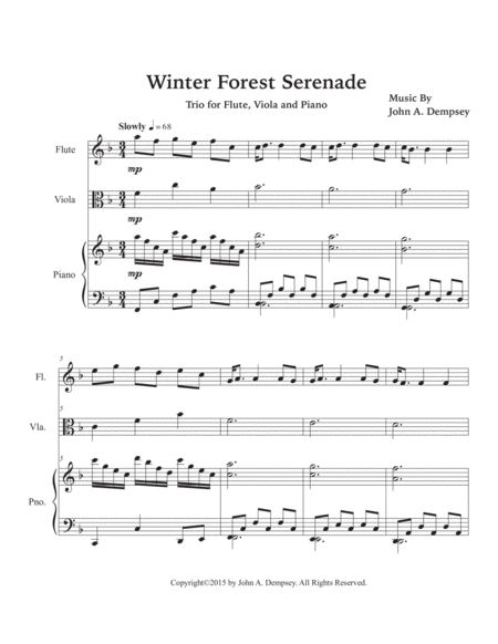 Winter Forest Serenade (Trio for Flute, Viola and Piano) image number null
