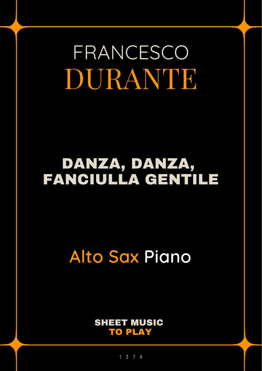 Danza, danza, fanciulla gentile - Alto Sax and Piano (Full Score and Parts) Alto Saxophone scores gallery preview page 1