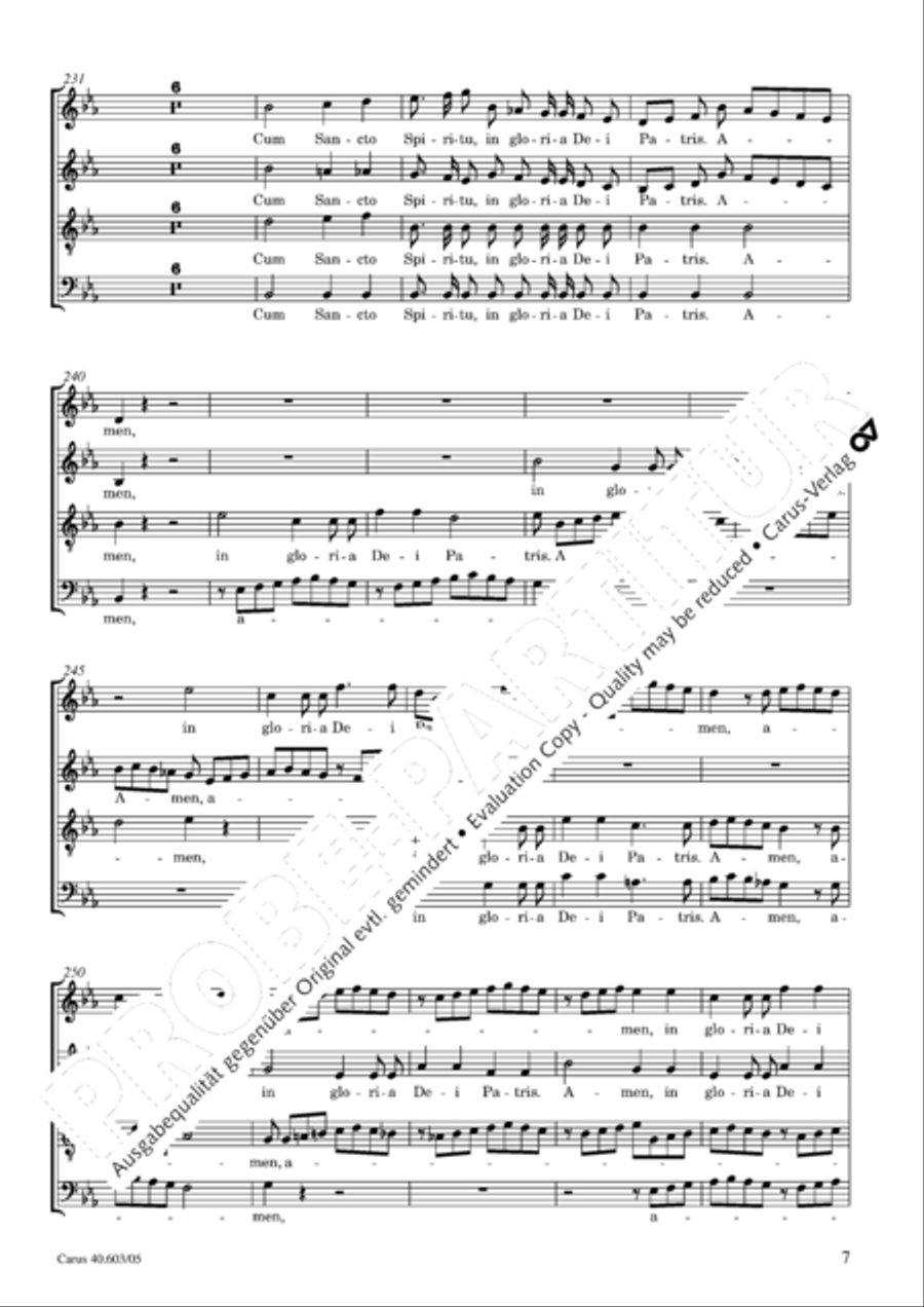 Grosse Orgelsolomesse in Es 4-Part scores gallery preview page 8