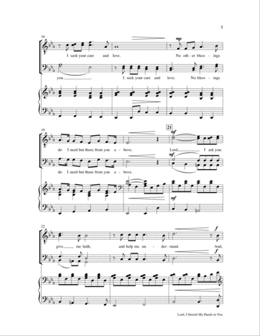 Lord, I Stretch My Hands to You TTBB scores gallery preview page 5
