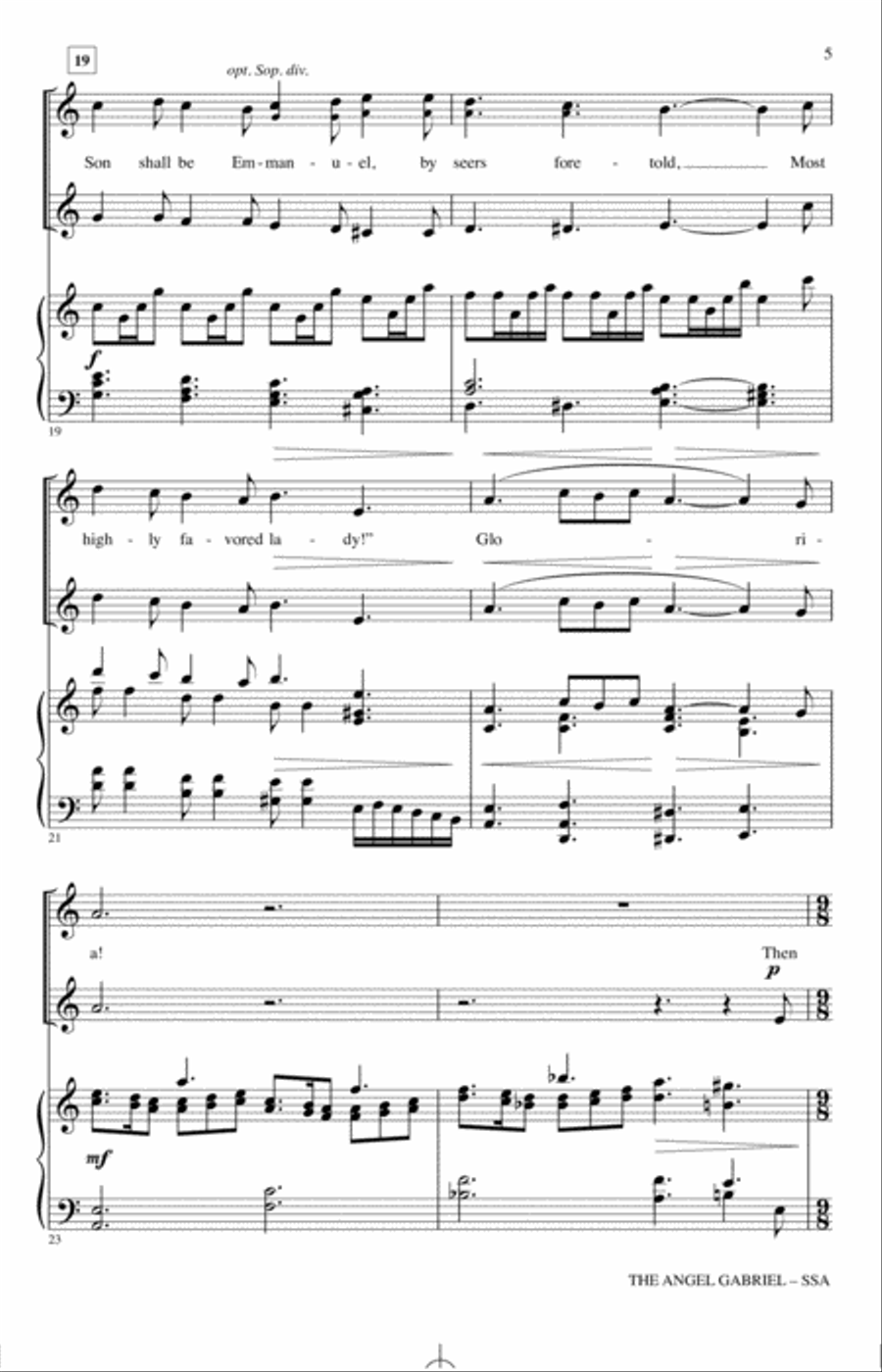 The Angel Gabriel The Angel Gabriel SSA scores gallery preview page 4