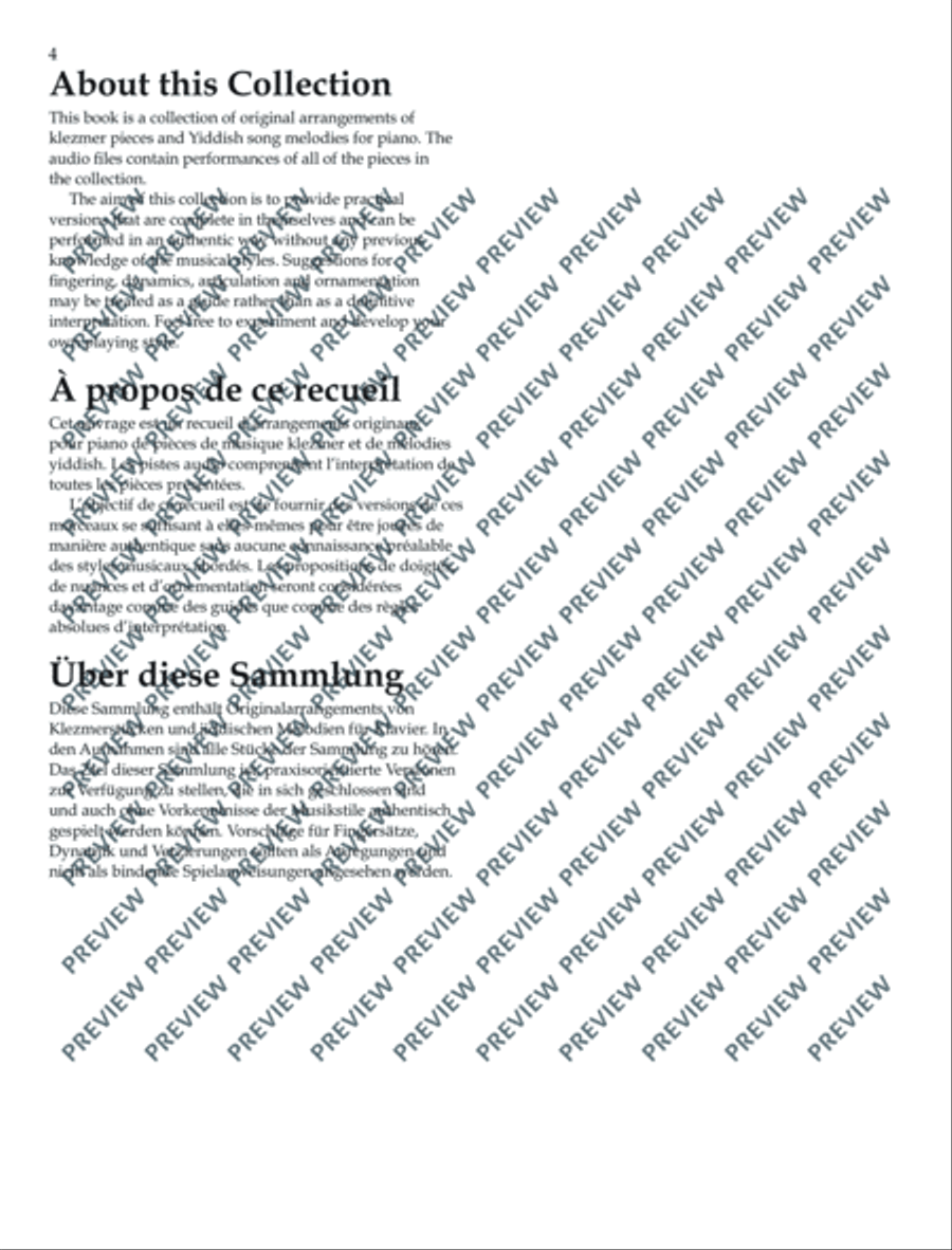 Klezmer Piano Collection Piano Solo scores gallery preview page 5