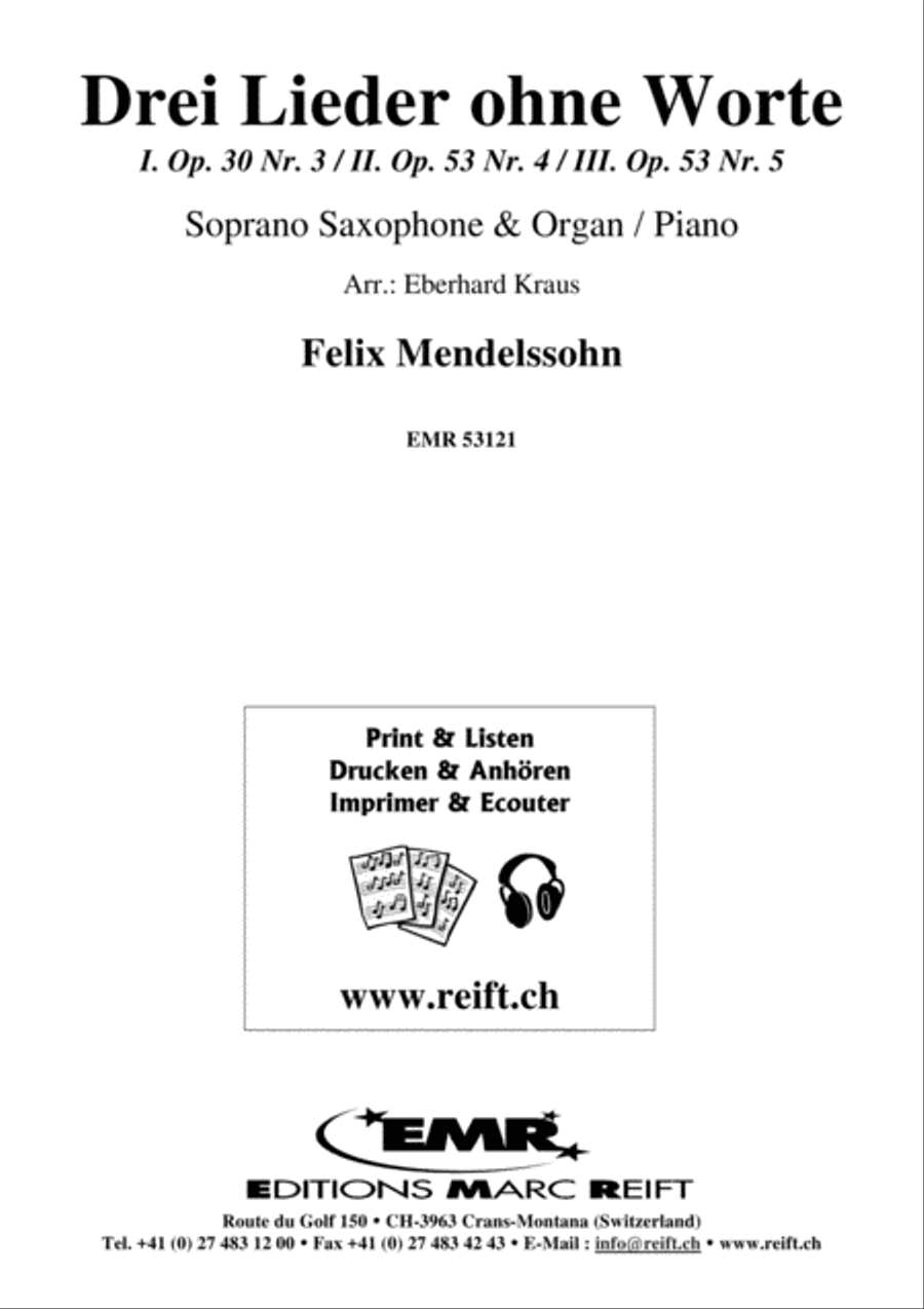 Drei Lieder ohne Worte Drei Lieder ohne Worte Soprano Saxophone scores gallery preview page 2