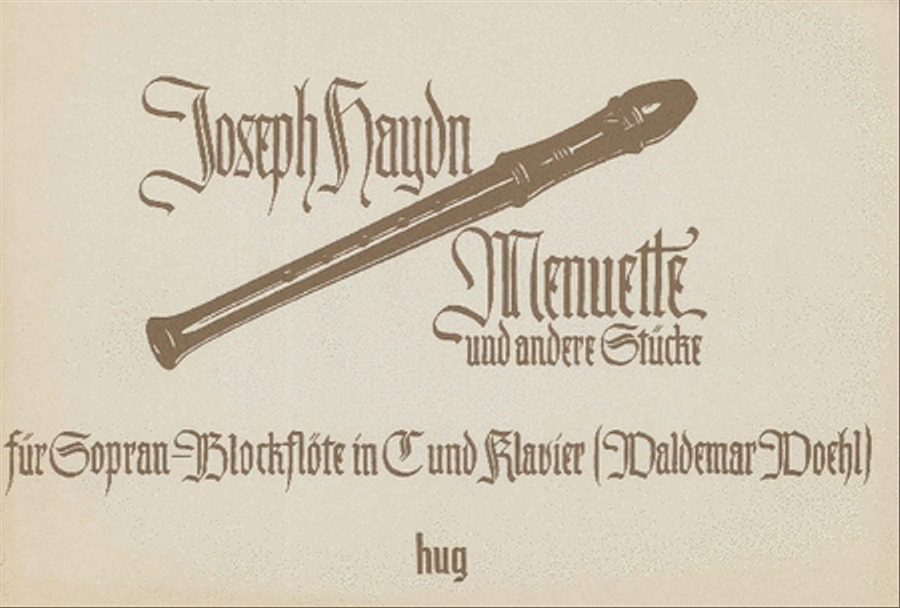 Menuette & andere Stuecke Soprano Recorder scores gallery preview page 1