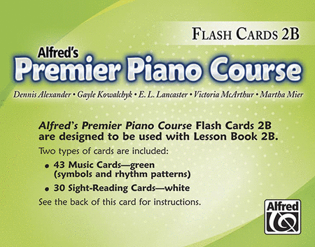 Alfreds Premier Piano Course: Flash Cards, Level 2B