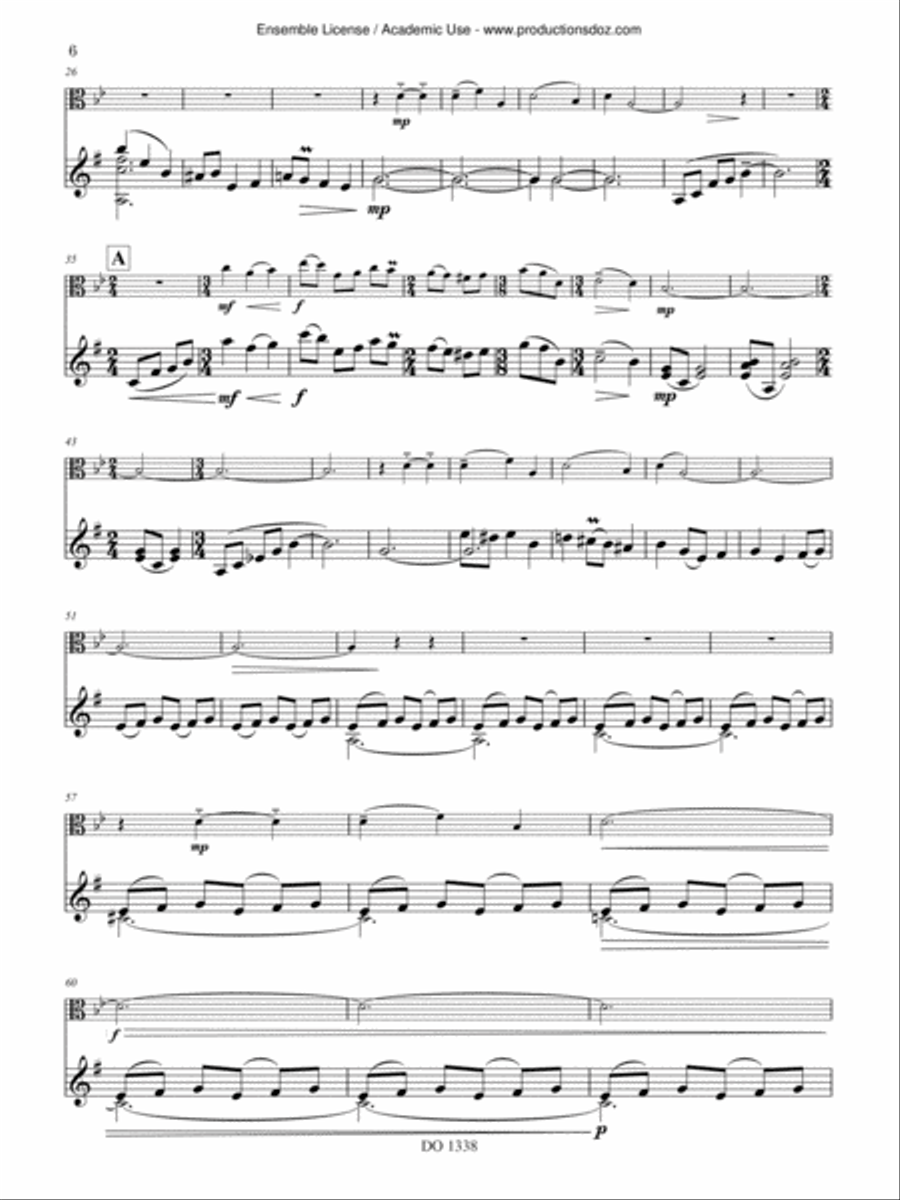 Four brief works for viola and guitar Viola scores gallery preview page 6
