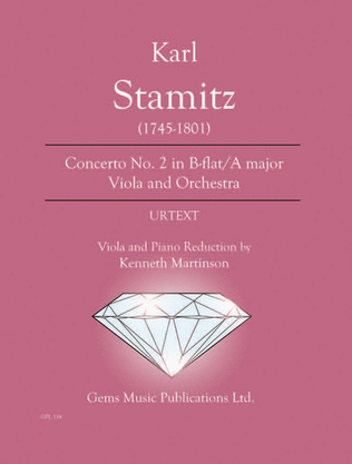 Book cover for Concerto No. 2 in B-flat/A major Viola and Orchestra
