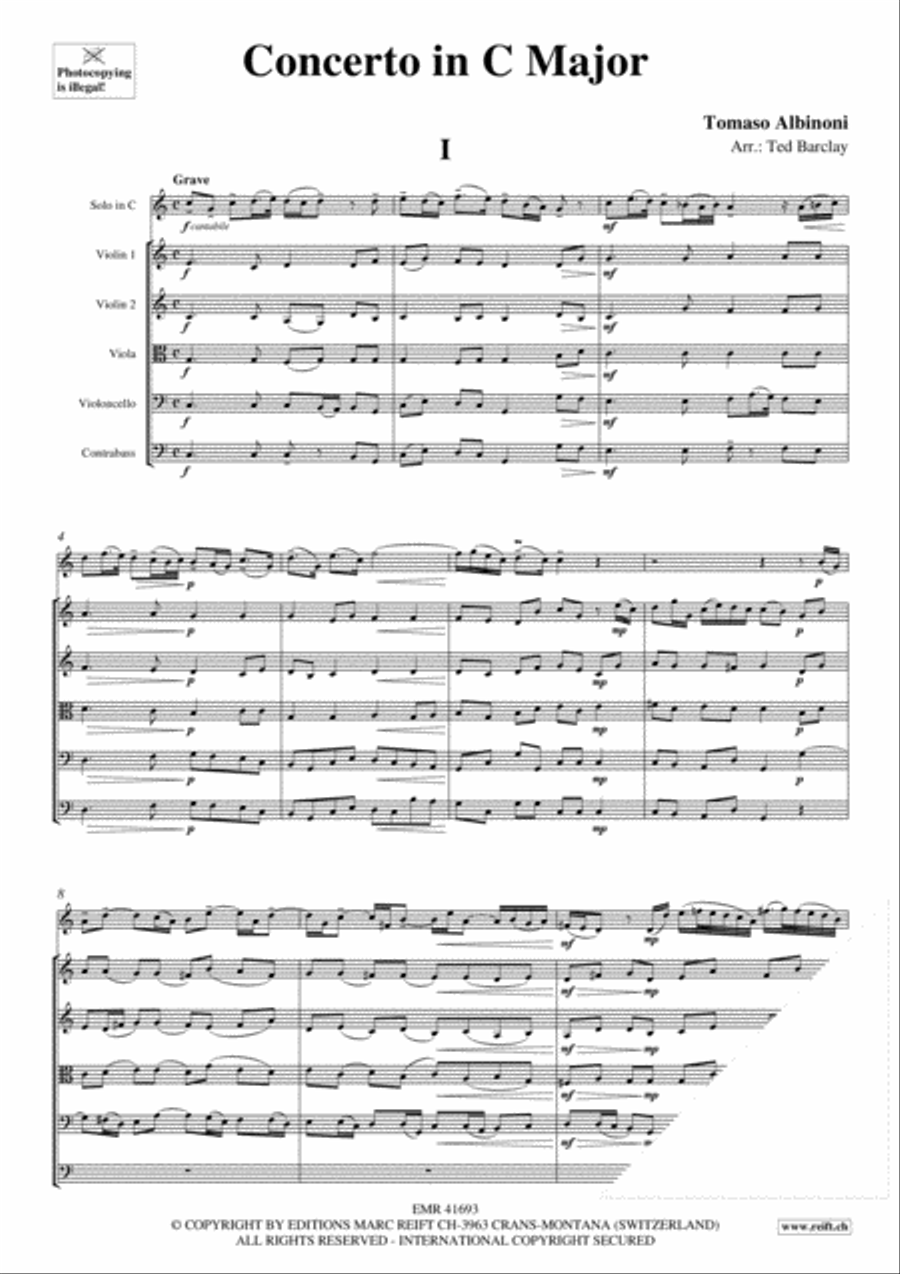 Concerto C Major Concerto C Major String Orchestra scores gallery preview page 3