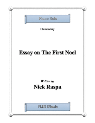 Book cover for Essay on The First Noel (piano) elementary