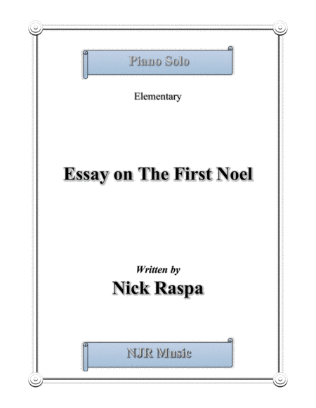 Essay on The First Noel (piano) elementary image number null