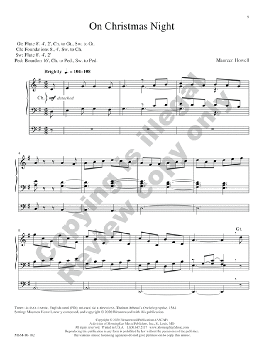 Once in Royal David's City Organ scores gallery preview page 5