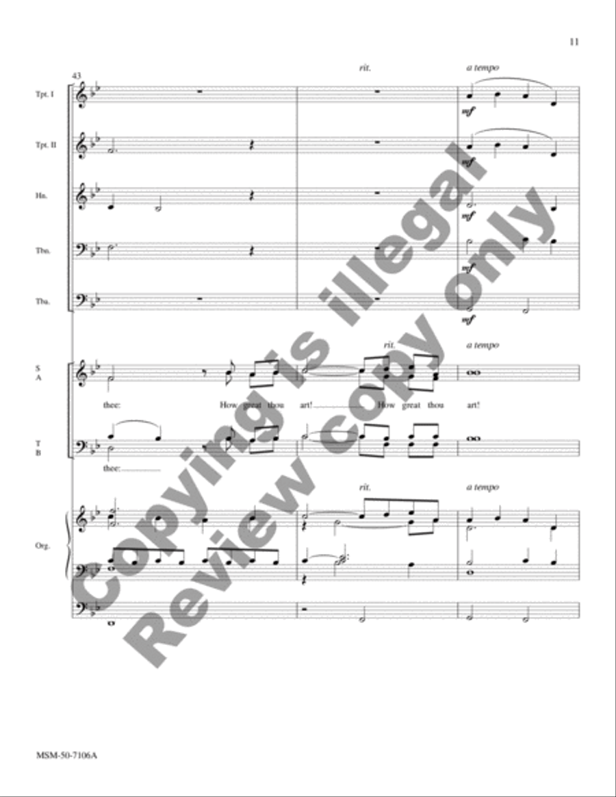 How Great Thou Art (Full Score) Choir scores gallery preview page 7