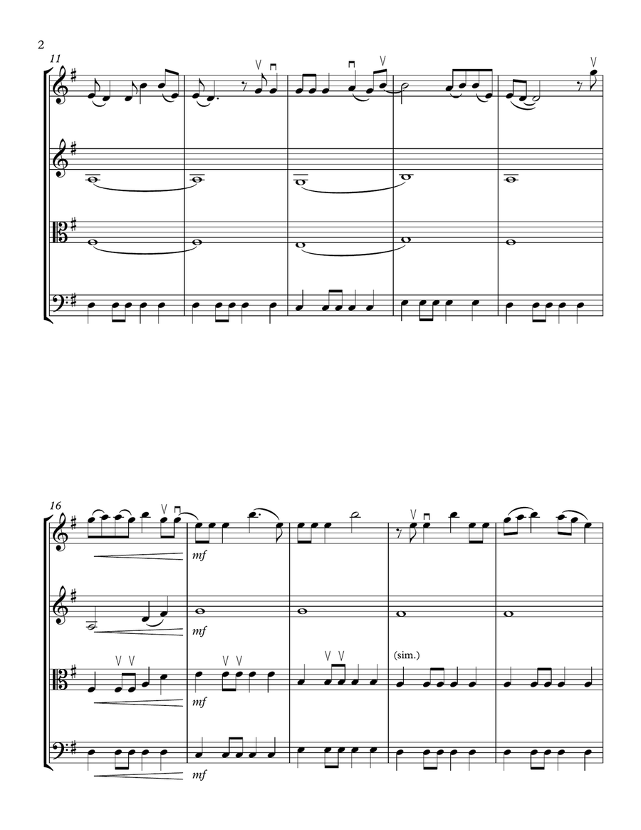 Wildest Dreams String Quartet scores gallery preview page 2