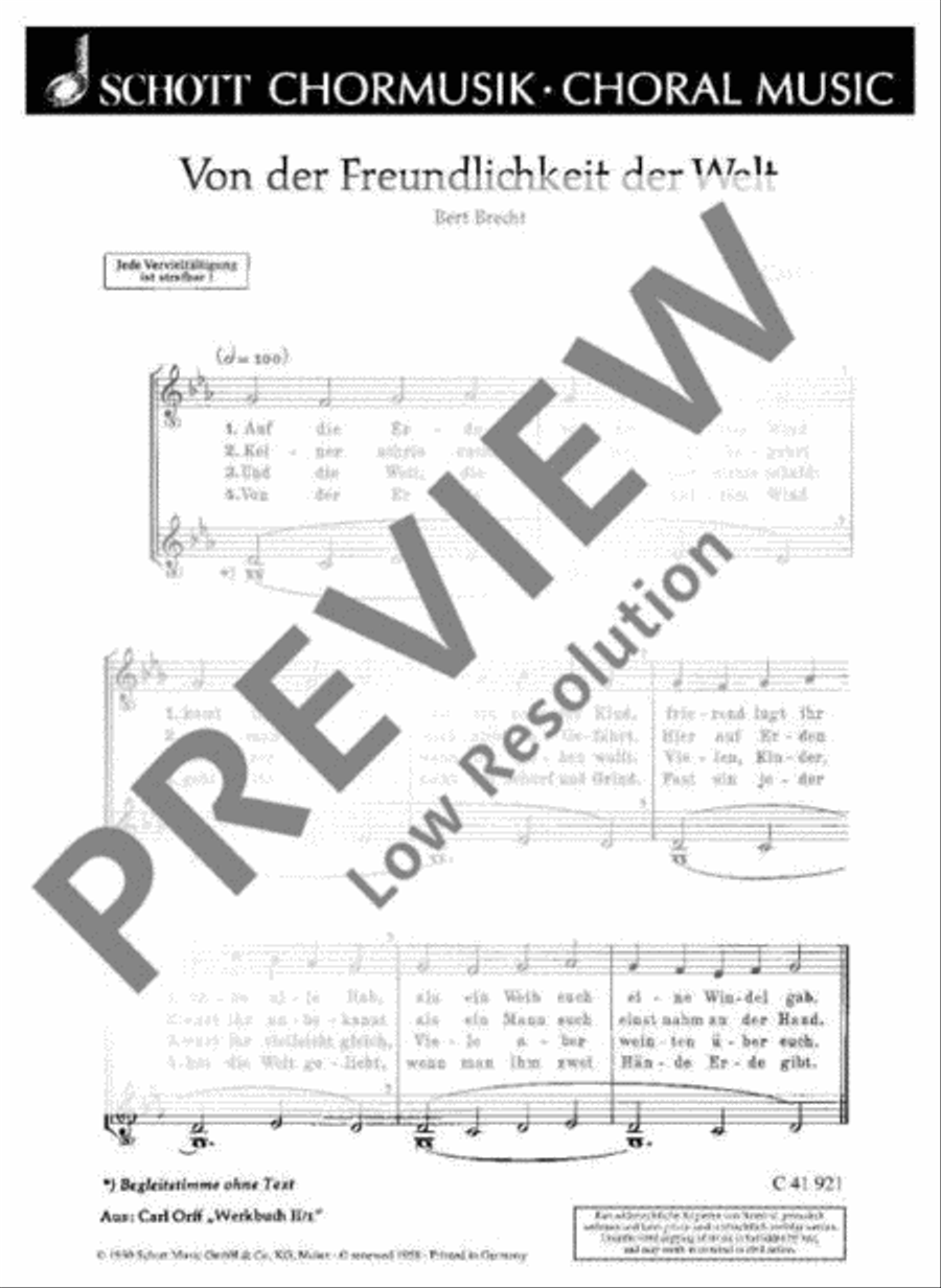 Von der Freundlichkeit der Welt / Aufruf TTB scores gallery preview page 2