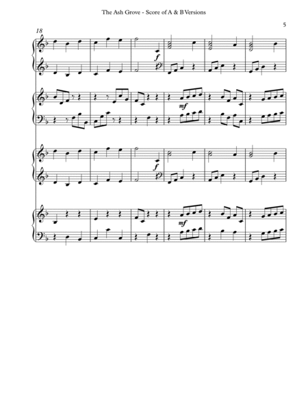 The Ash Grove, Conductor Score image number null