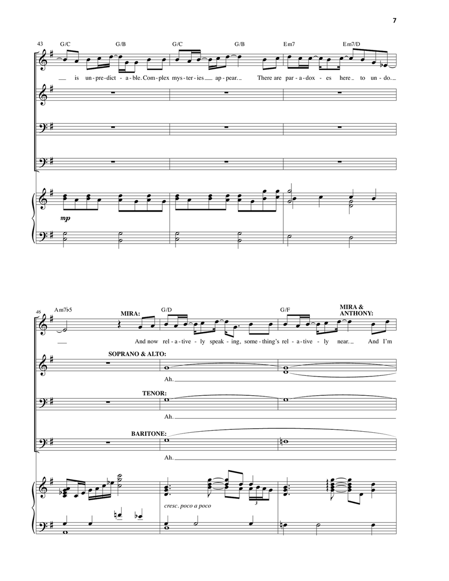 Relativity (from The Theory Of Relativity) Piano, Vocal scores gallery preview page 5