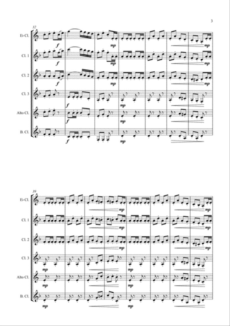 William Tell Overture - For Clarinet Quartet Clarinet Quartet scores gallery preview page 3