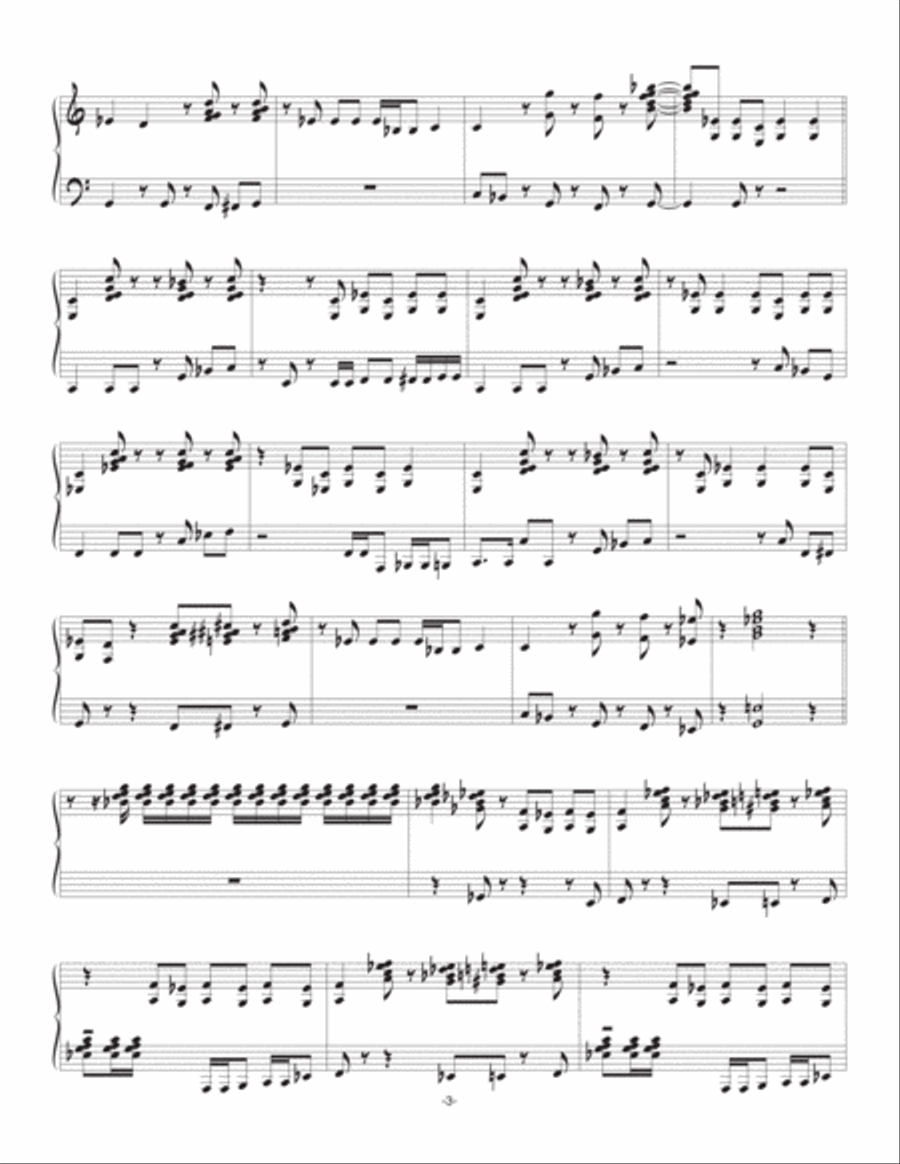 Diggin' On James Brown Piano Solo scores gallery preview page 3