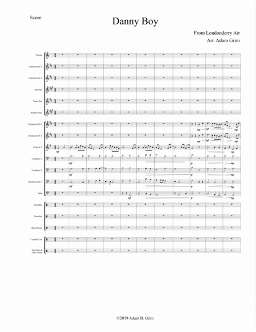 Danny Boy Marching Band scores gallery preview page 6