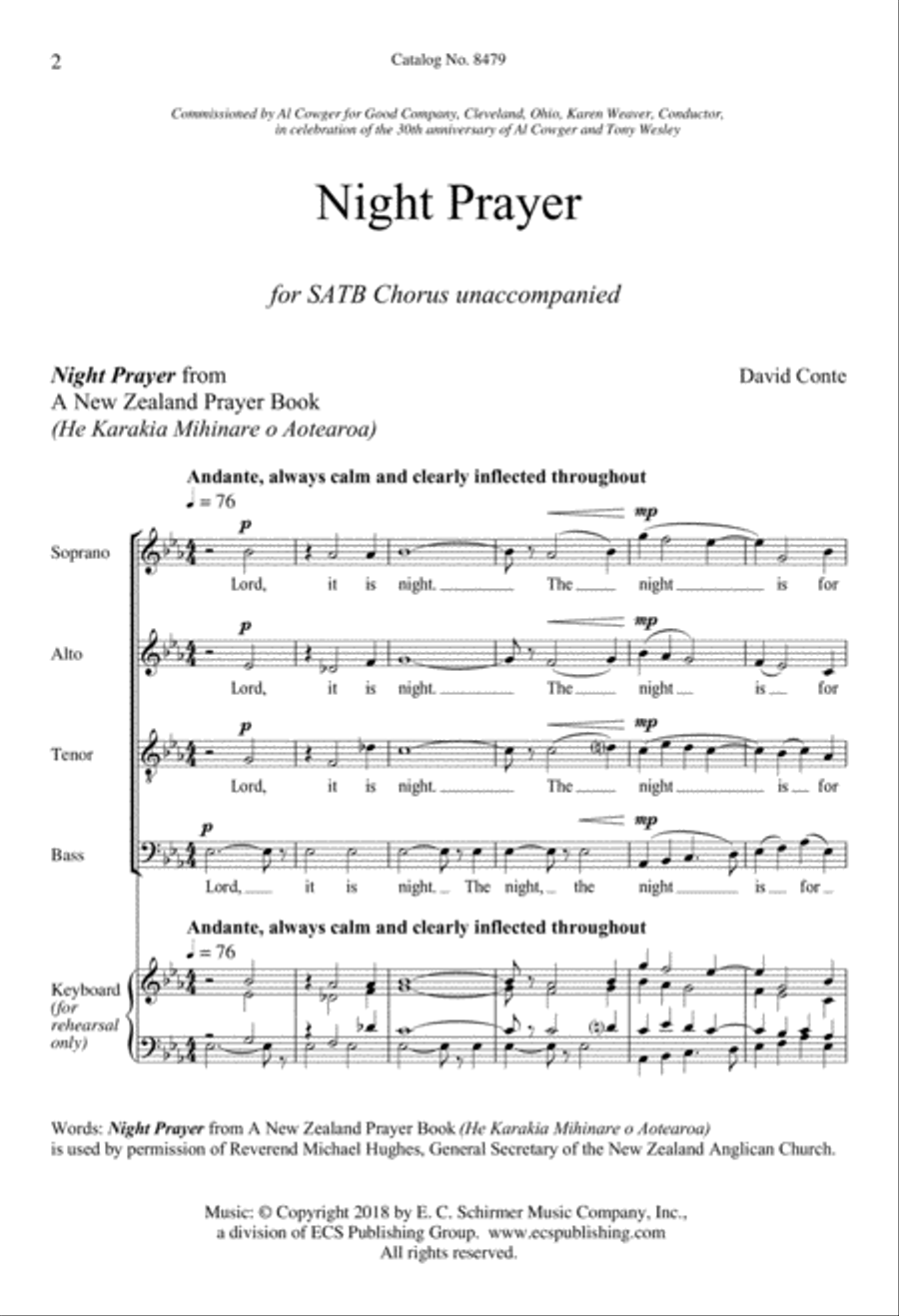 Night Prayer 4-Part scores gallery preview page 2