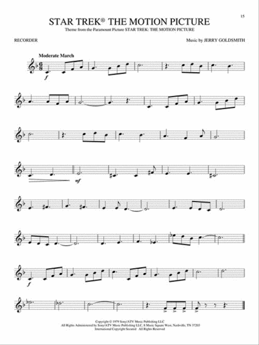Favorite Movie Themes – 2nd Edition Recorder scores gallery preview page 4