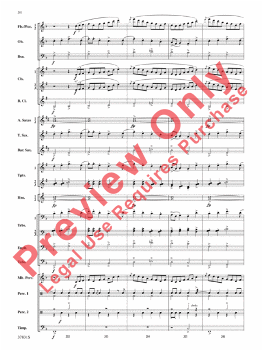 Saddle Up! Saddle Up! Concert Band scores gallery preview page 35