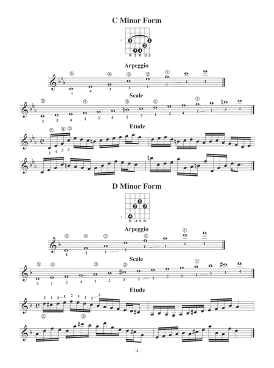 Chords/Scales/Arpeggios/Etudes Workout Classical Guitar scores gallery preview page 5