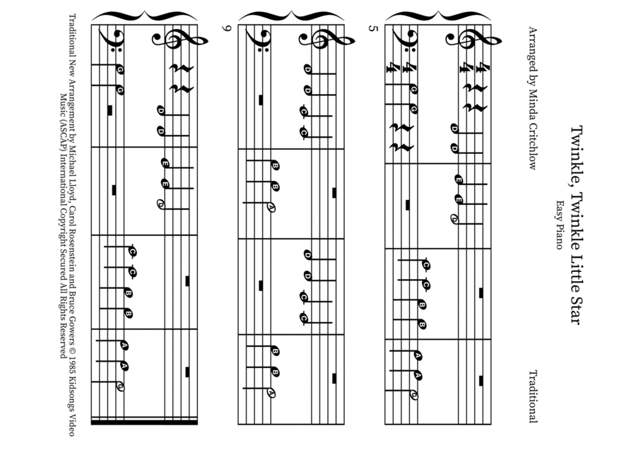 Twinkle, Twinkle Little Star Piano Method scores gallery preview page 1