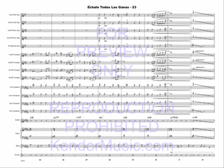 Echale Todas Las Ganas (Give It All You Got) Jazz Ensemble scores gallery preview page 24