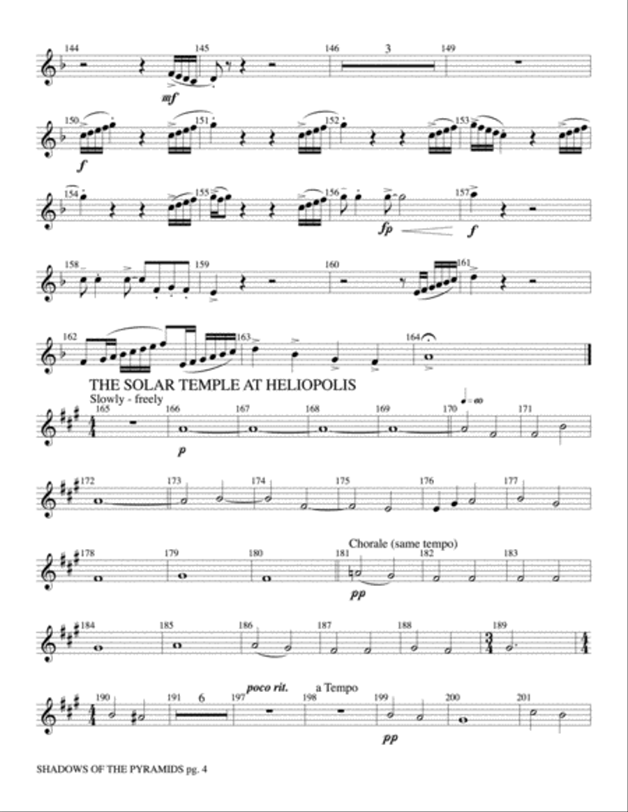 Shadows of the Pyramids: 3rd B-flat Clarinet Concert Band scores gallery preview page 4