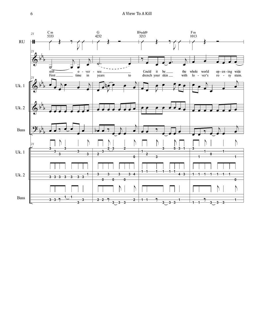 A View To A Kill Small Ensemble scores gallery preview page 6