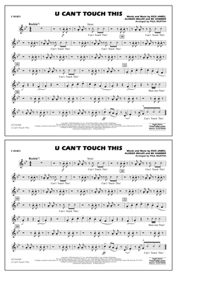 U Can't Touch This (arr. Paul Murtha) - F Horn