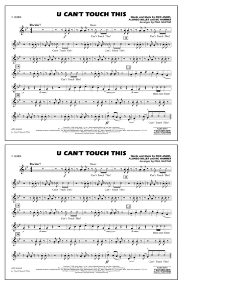 U Can't Touch This (arr. Paul Murtha) - F Horn