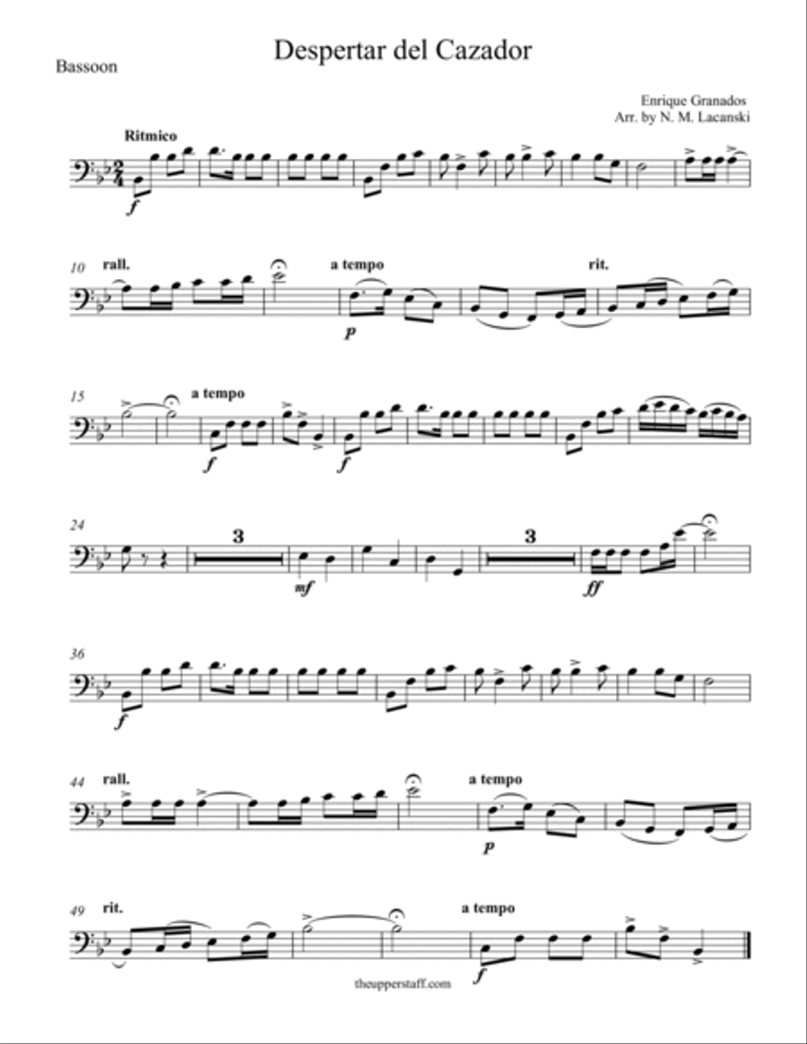 Despertar del Cazador Woodwind Quartet scores gallery preview page 4