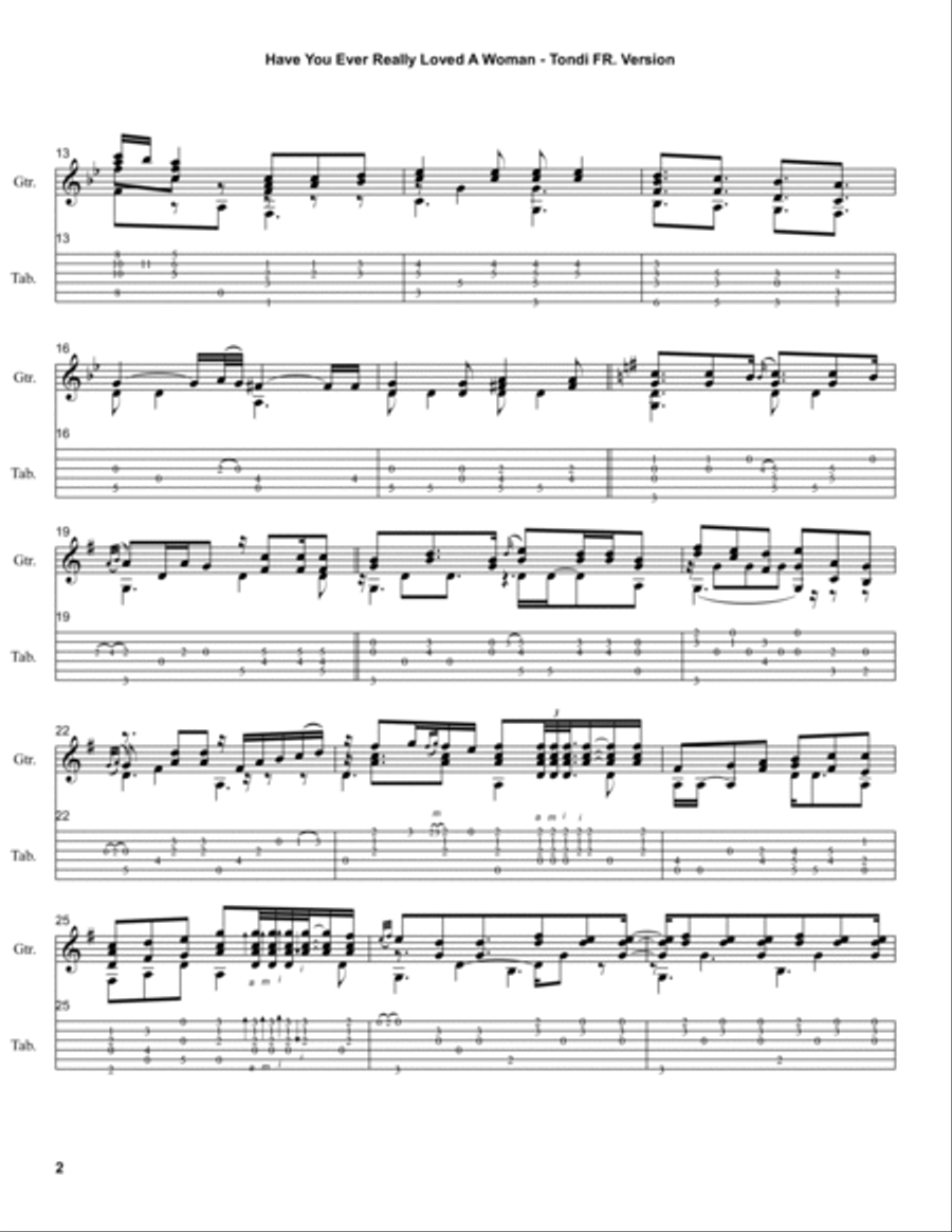 Have You Ever Really Loved A Woman? Acoustic Guitar scores gallery preview page 2