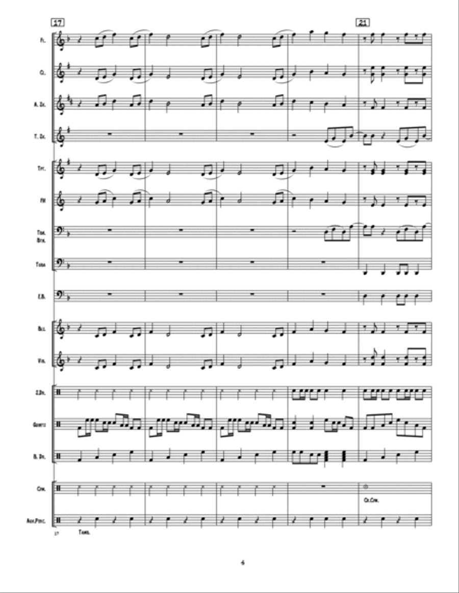 Can't Hold Us Marching Band scores gallery preview page 4