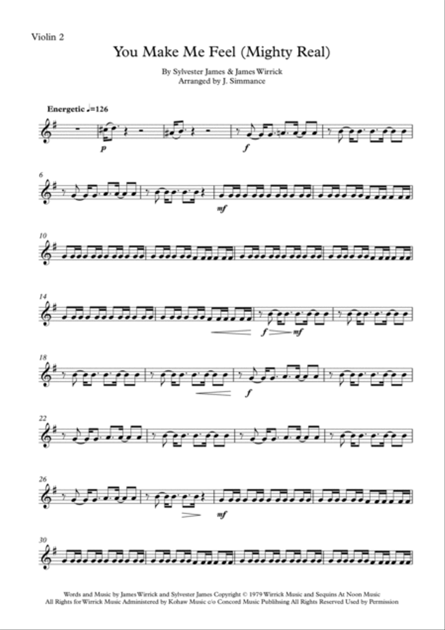 You Make Me Feel (mighty Real) String Quartet scores gallery preview page 3