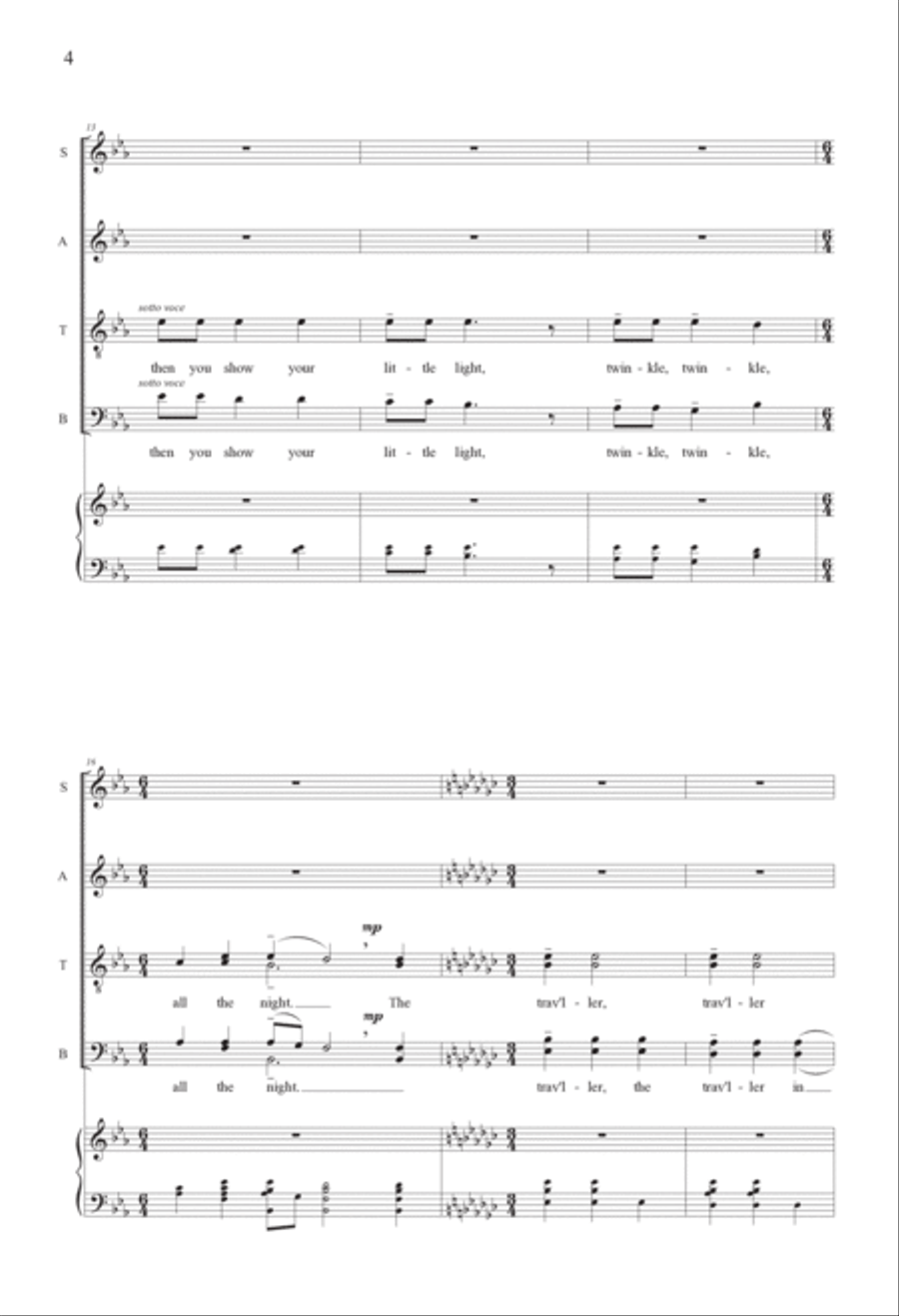 Twinkle, Twinkle Little Star Divisi scores gallery preview page 4
