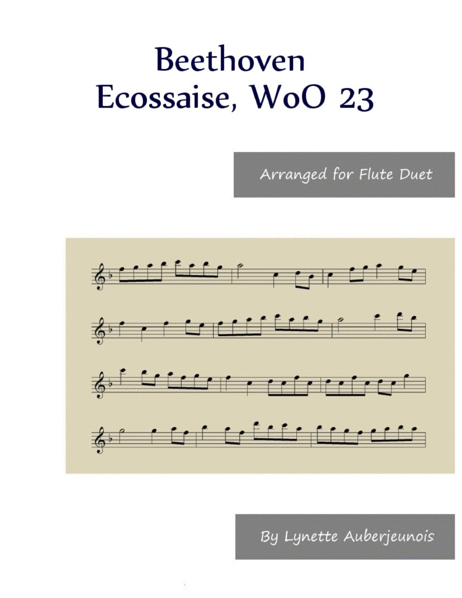 Ecossaise, WoO 23 - Flute Duet image number null