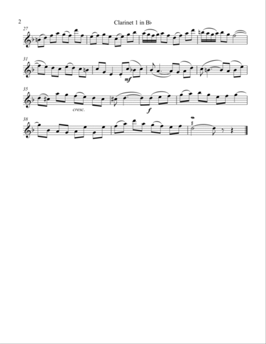 Bouree II Clarinet Solo scores gallery preview page 2