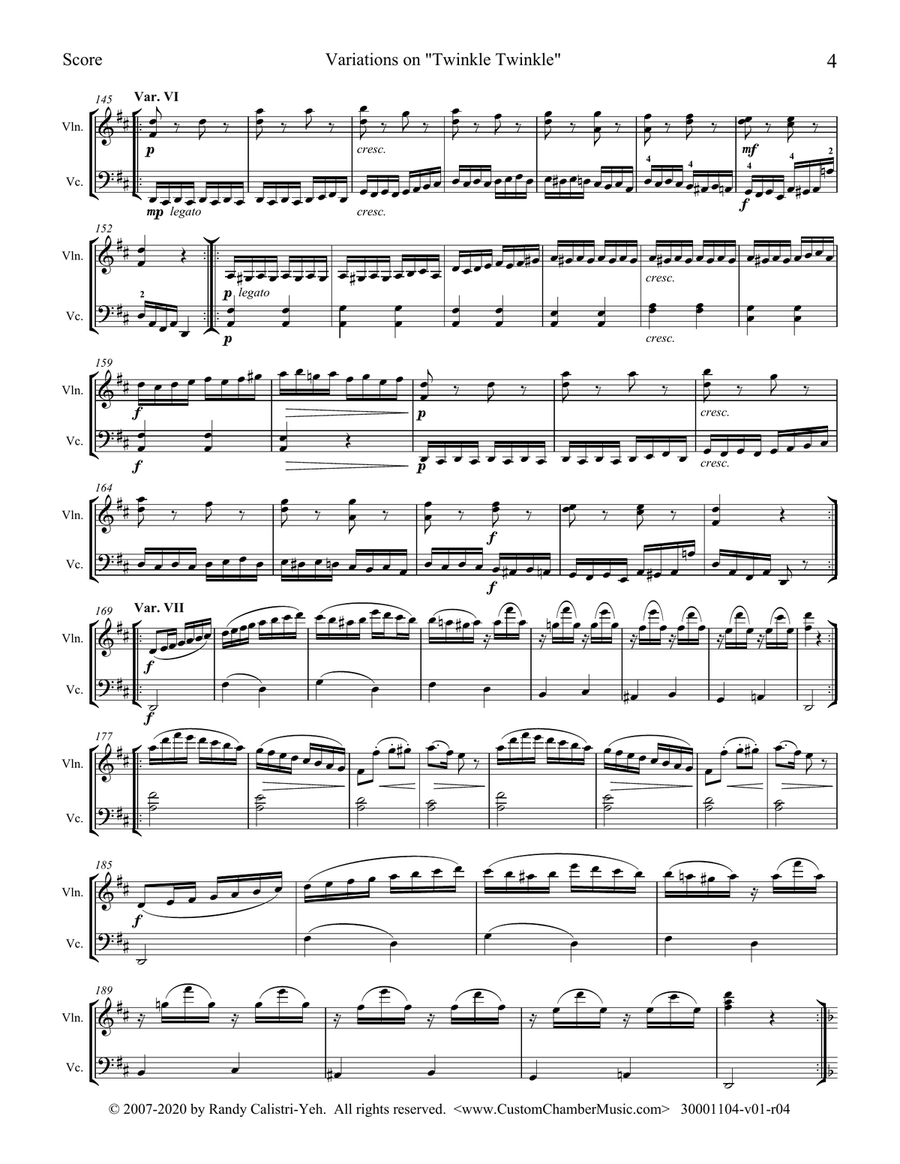 Mozart twinkle twinkle little star 12 variations piano sheet music sale