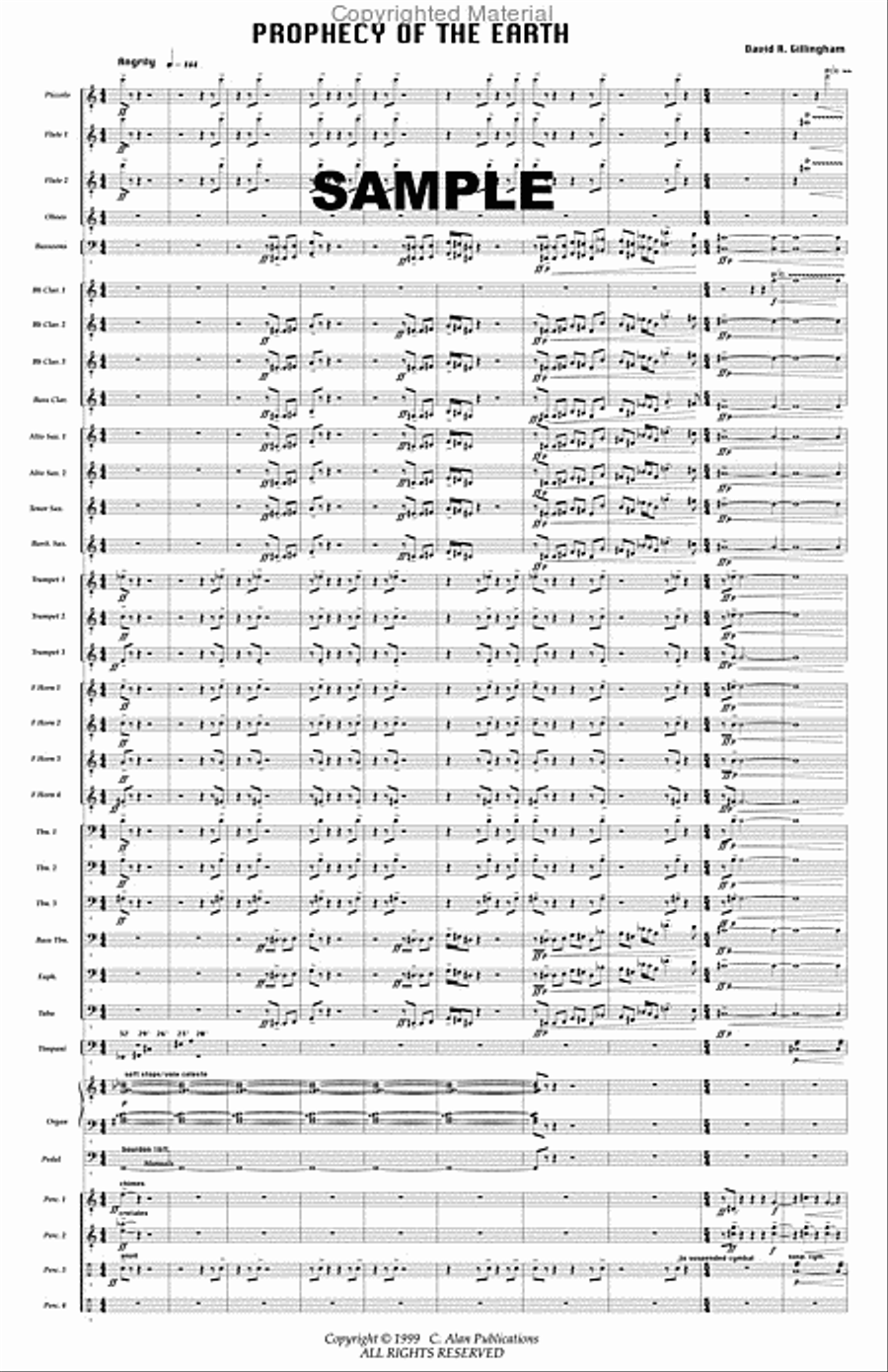 Prophecy of the Earth Concert Band scores gallery preview page 2