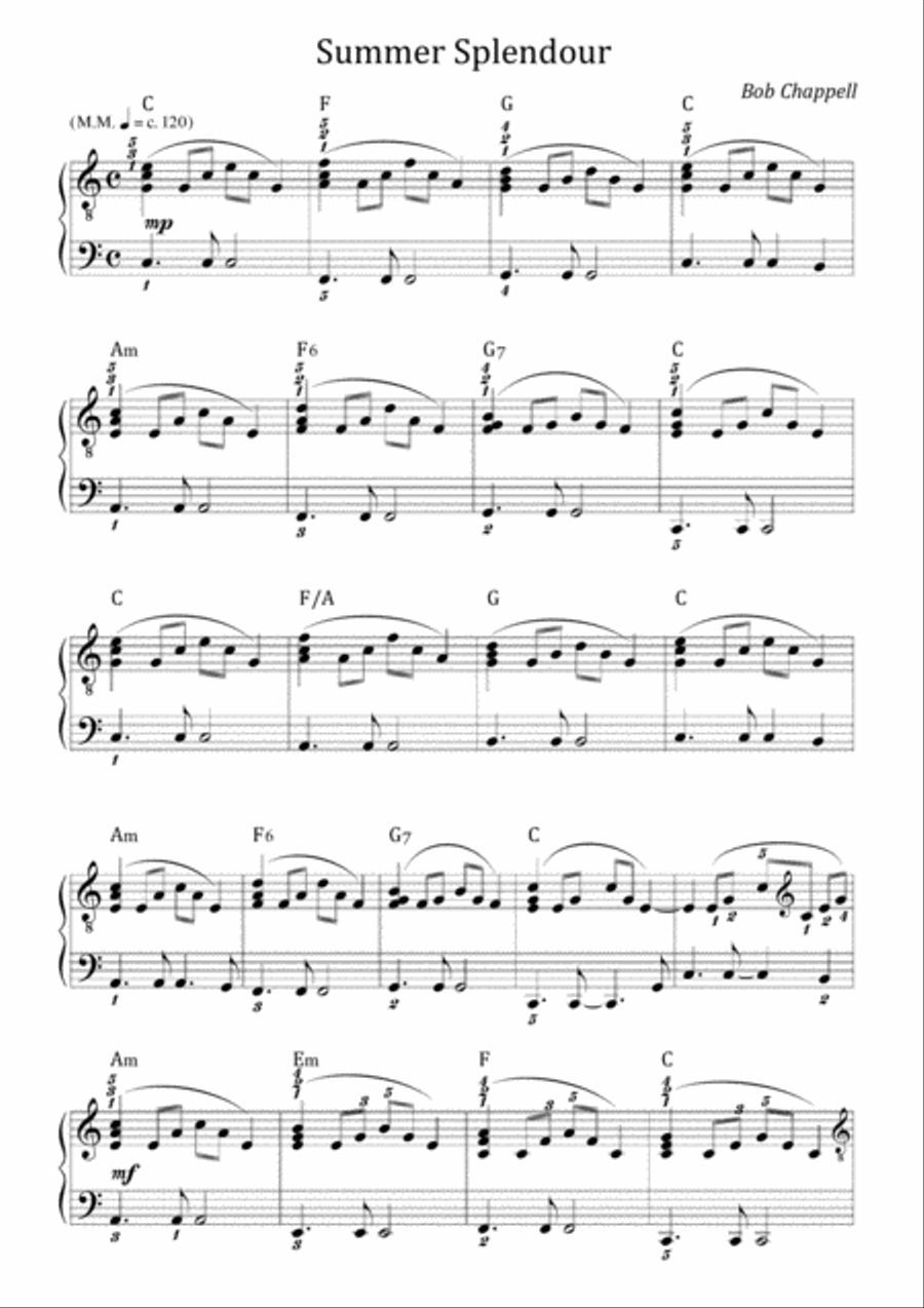 Summer Splendour Piano Solo scores gallery preview page 1