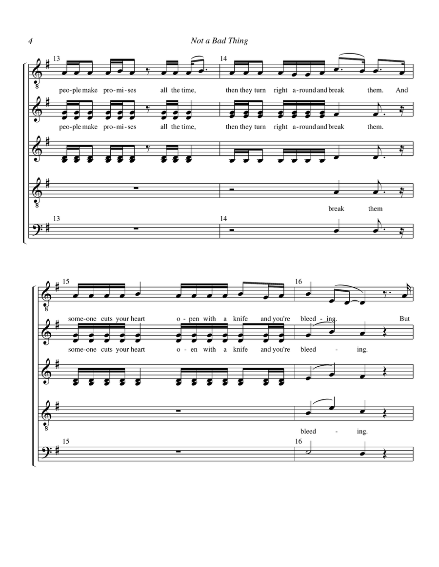 Not A Bad Thing Divisi scores gallery preview page 4