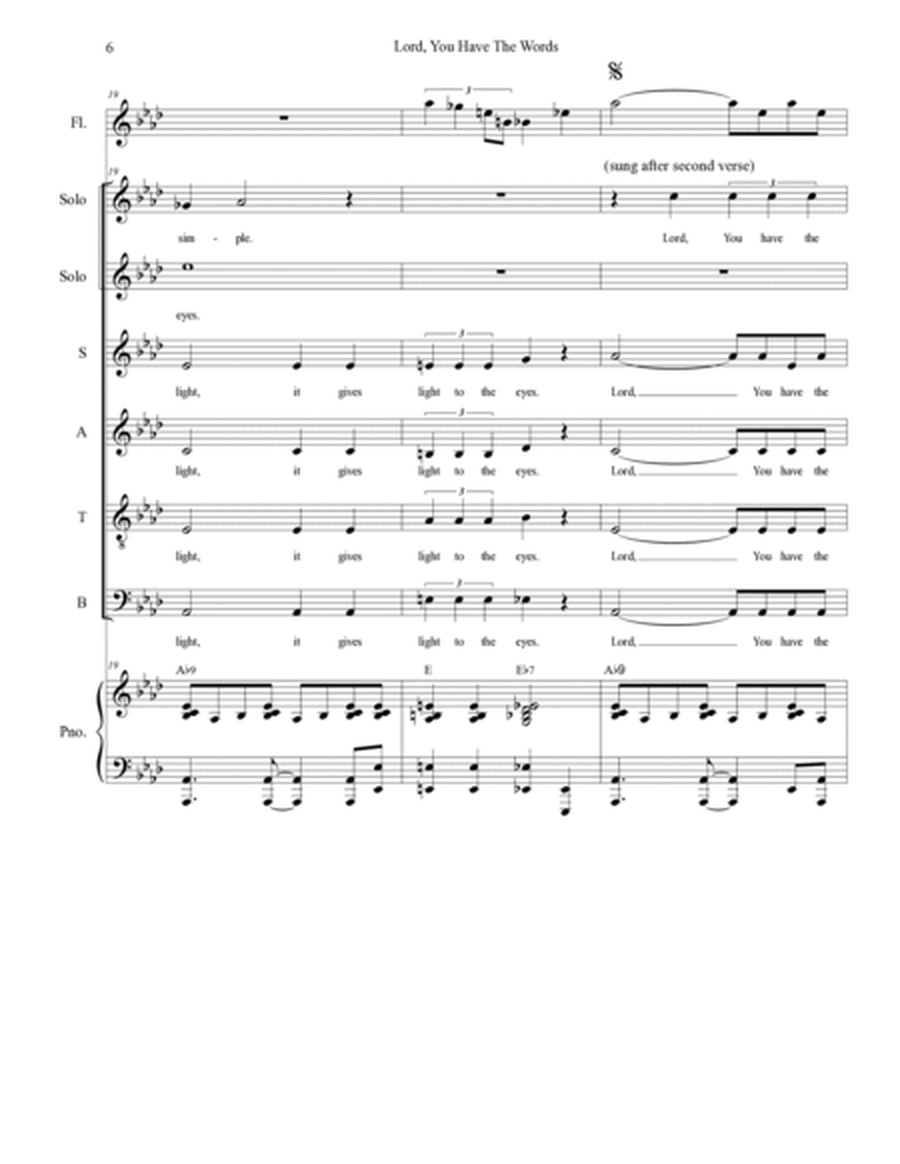 Lord, You Have The Words (Psalm 19) (Solo and SATB) image number null