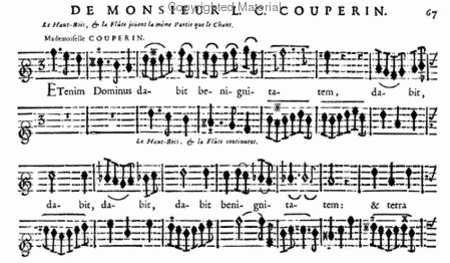 Seven versets of the motet composed by order of the King