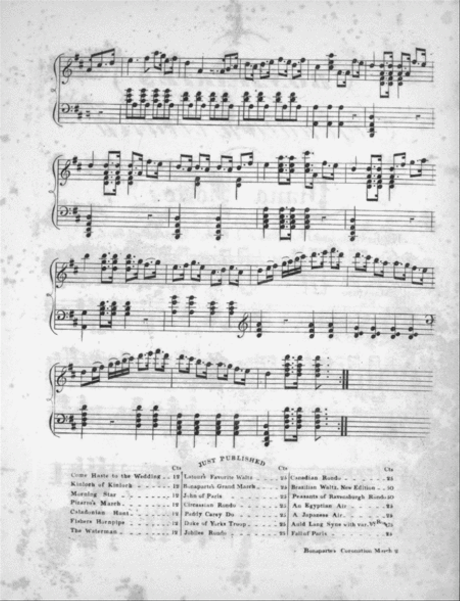 Bonaparte's Coronation March Piano Solo scores gallery preview page 2