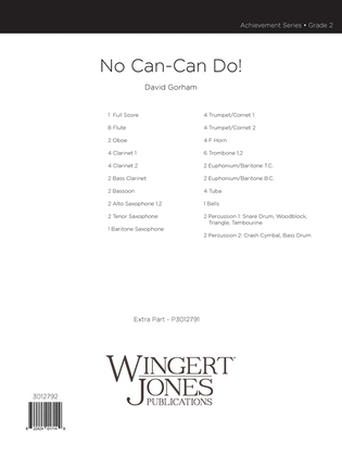 No Can Can Do - Full Score
