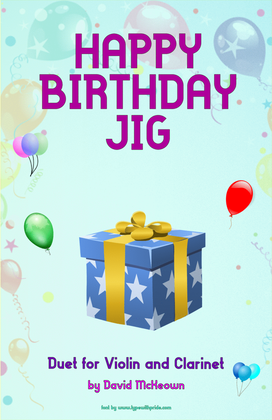 Book cover for Happy Birthday Jig, for Violin and Clarinet Duet